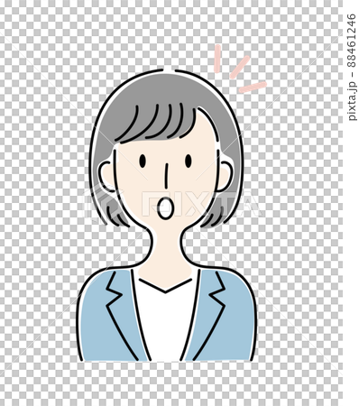手繪風格,一個驚訝的女人的矢量圖 手繪風格,一個驚訝的女人的矢量圖 88461246