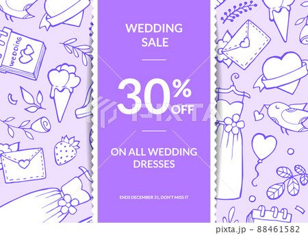 doodle wedding elements sale poster banner doodle wedding elements sale poster banner 88461582