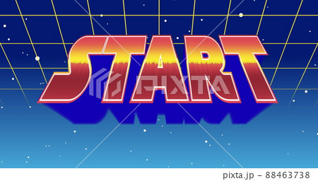 Start text and futuristic background 88463738