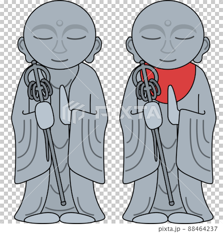 地藏的插圖（帶輪廓） 88464237