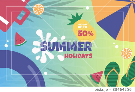 Sea Beach Fruit Summer Sale Holiday Event Poster Template Sea Beach Fruit Summer Sale Holiday Event Poster Template 88464256