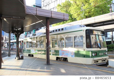 広島駅電停･広島電鉄･単車･800形/広島県広島市南区松原町 88465653