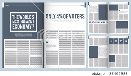 Magazine layout. Mockup template of modern magazine advertisement brochure cover design with place for text and photos project Magazine layout. Mockup template of modern magazine advertisement brochure cover design with place for text and photos project 88465983