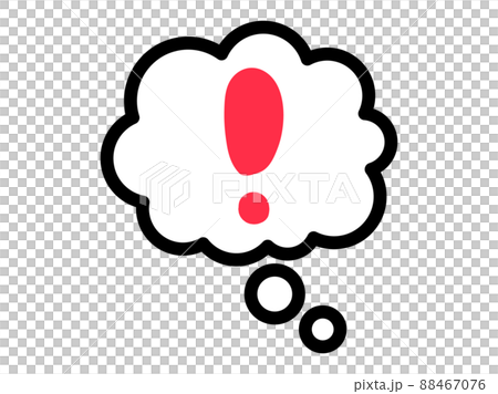 Exclamation mark cloud balloon 88467076
