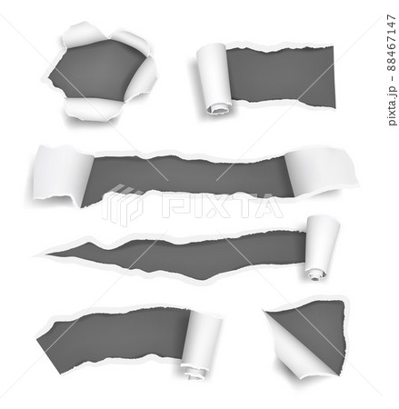Paper holes ripped. Promoted rips torn pages cut edge of paper and notes realistic template Paper holes ripped. Promoted rips torn pages cut edge of paper and notes realistic template 88467147