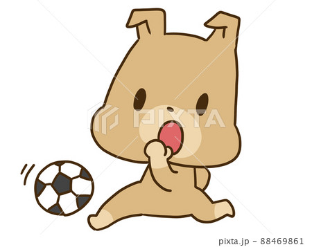 サッカーをする犬 88469861