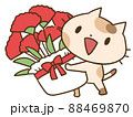カーネーションをわたすねこ 88469870
