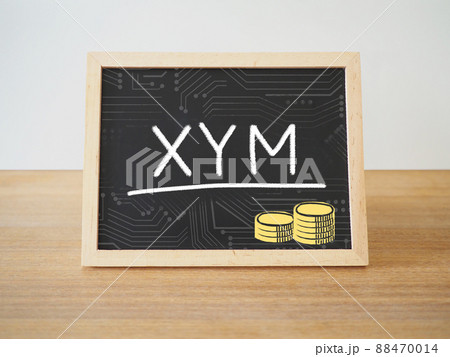 XYM(ジム)とチョークで書かれた黒板 XYM(ジム)とチョークで書かれた黒板 88470014