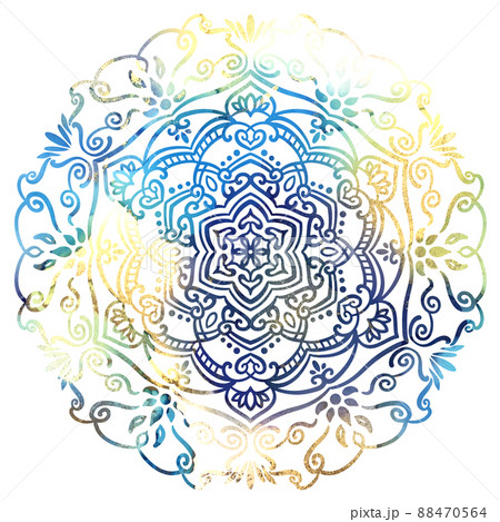 マンダラアート(インクアート風・ヘナタトゥー・花) マンダラアート(インクアート風・ヘナタトゥー・花) 88470564