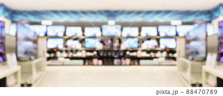 electronic department store show Television TV and home appliance blurred background electronic department store show Television TV and home appliance blurred background 88470789