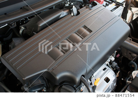 Close up detail of new car engine 88471554