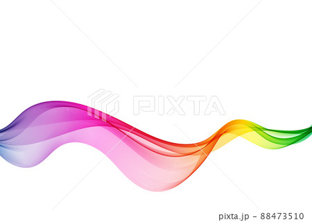 Abstract smoky waves background.Transparent multicolored abstract wave flow. Abstract smoky waves background.Transparent multicolored abstract wave flow. 88473510