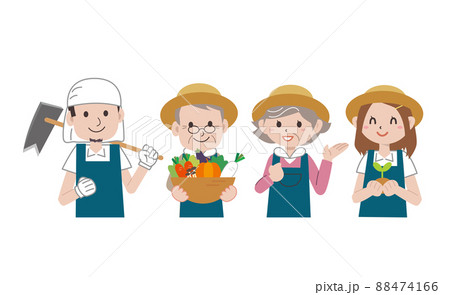 農家の家族　上半身 88474166