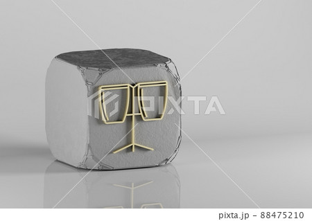 Two Bongos icon. Beautiful Golden music symbol icons on a beton cube and white ceramic background. 3d rendering illustration. Background pattern for design. Two Bongos icon. Beautiful Golden music symbol icons on a beton cube and white ceramic background. 3d rendering illustration. Background pattern for design. 88475210