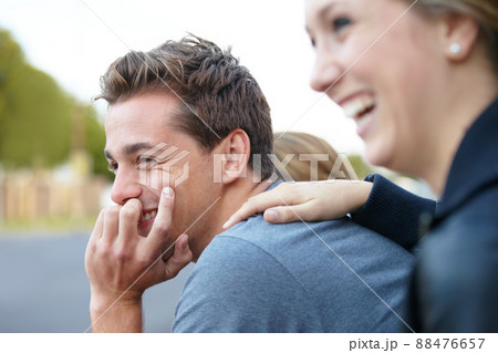 Hahaha. Shot of laughing friends hanging out together. 88476657