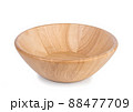 wooden bowl on white background. 88477709