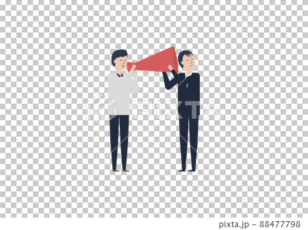 お客様のニーズを引き出すヒアリング！なイラスト素材 88477798