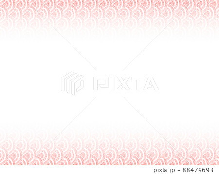 背景素材 オイルパステルで描かれた鱗柄 赤色 中央から上下に濃くなるグラデーション 横 他色有 背景素材 オイルパステルで描かれた鱗柄 赤色 中央から上下に濃くなるグラデーション 横 他色有 88479693