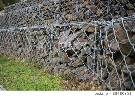 石積み　落石防止　土嚢 88480351