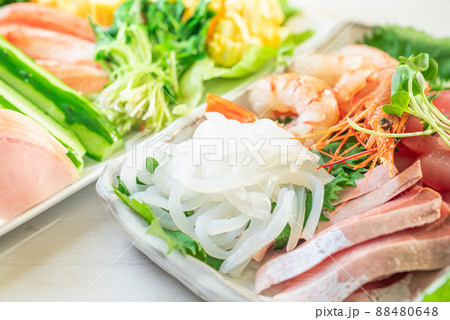 手巻き寿司の具材 海鮮 手巻き寿司の具材 海鮮 88480648
