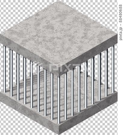 Image of a robust cage of concrete and bars 88480688