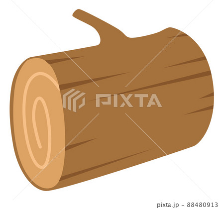 Wooden log icon. Cutted tree trunk. Timber symbol 88480913