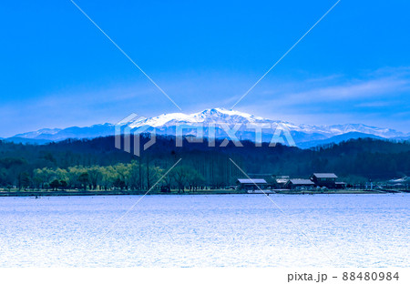 木場潟から見た白山 木場潟から見た白山 88480984