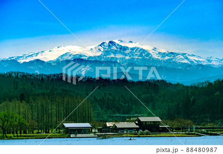 木場潟から見た白山 木場潟から見た白山 88480987
