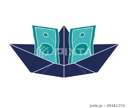 Two dollars in a paper boat.  88481250