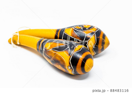 Pair of traditional crafted Carved Gourd Rattle 88483116