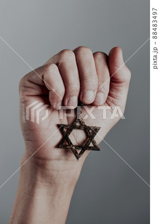 man with a star of david in his hand 88483497