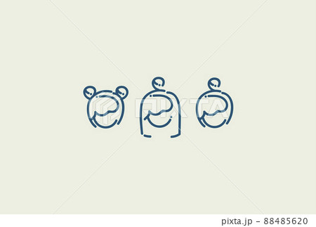 Lineart portraits set Lineart portraits set 88485620