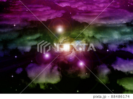 galaxy in a free space. 3D renderinggalaxy in a free space. 3D rendering 88486174