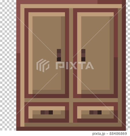 Pixel illustration of chest of drawers Pixel illustration of chest of drawers 88486869