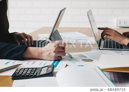 Business Accounting people meeting working with new startup project  88489735