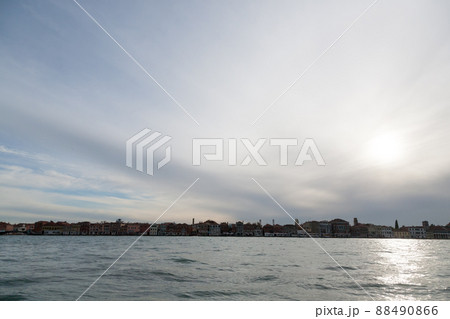Venetian houses in row. Venice minimal landscape, Italy Venetian houses in row. Venice minimal landscape, Italy 88490866