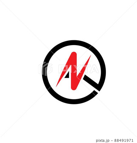N or K  Letter icon Vector concept design 88491971