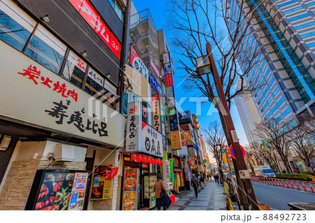東京　墨田区の都市風景　北斎通りの繁華街とアルカイースト 88492723