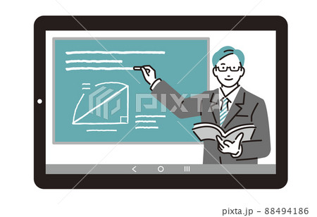 人物 オンライン授業をする男性講師 人物 オンライン授業をする男性講師 88494186