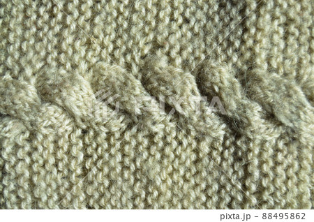 Handmade knitted fabric grey wool background texture Handmade knitted fabric grey wool background texture 88495862