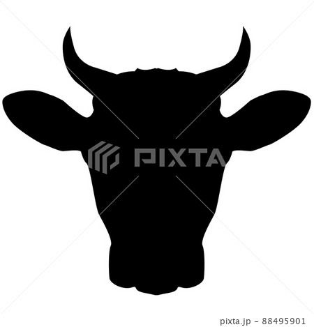 cow head icon on white background. bull sign. ox head symbol. flat style. 88495901