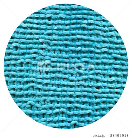 Handmade knitted fabric turquoise wool background texture Handmade knitted fabric turquoise wool background texture 88495913