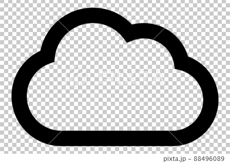 Simple cloud line drawing icon 88496089
