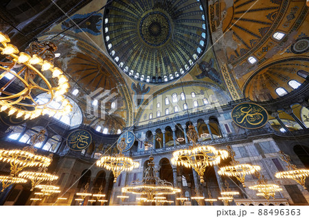 Decoration of roof doms in Sophia hagia Decoration of roof doms in Sophia hagia 88496363