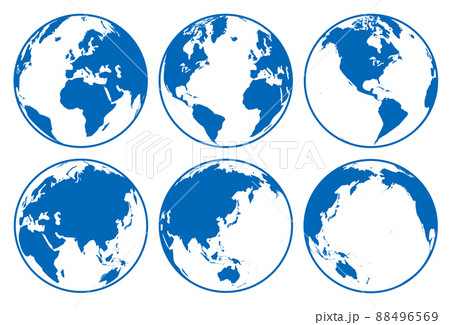 シンプルな地球のセット、アイコン 88496569