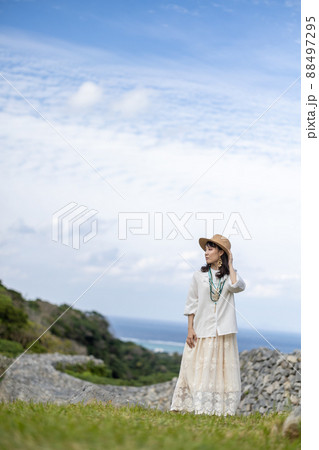 沖縄今帰仁城跡ポートレート 88497295