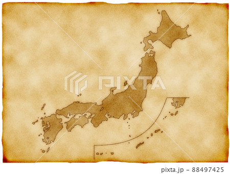 古地図＿日本のイラスト素材 [88497425] - PIXTA