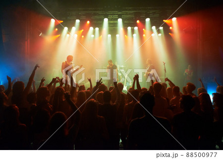Rocking to the sound of their favourite band 88500977
