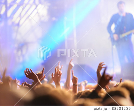 It's all about the fans. Shot of fans enjoying an outdoor music festival. 88501259