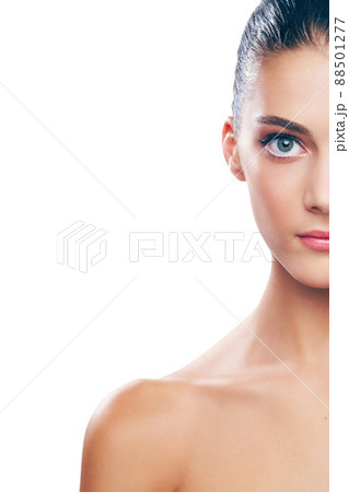 Feeling beautiful and confident. Studio portrait of a beautiful young woman isolated on white. 88501277